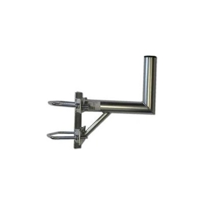 Držák na stožár 25/20cm, 2 třmeny, se vzpěrou - vinkl, p.42mm, R100; PK25S422VV100