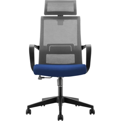 RFG Директорски стол Smart HB, дамаска и меш, тъмносиня седалка, сива облег (4010140356)