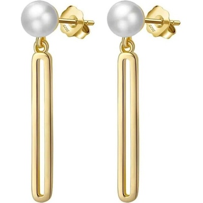 Majya Strieborné náušnice FLEUR pozlátené 11171