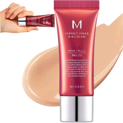 Missha M Perfect Cover BB Cream SPF42/PA+++ No.23 Natural Beige Krycí BB krém s UV filtrem 20 ml – Zboží Dáma