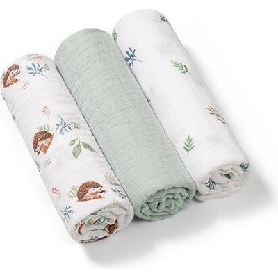 BabyOno Mušelínové Super Soft ružové 70x70 Ježko 3 ks