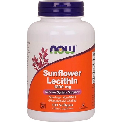 Now Foods Slunečnicový Lecitin bez GMO 1200 mg 100 kapsúl