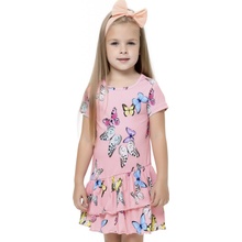 Winkiki Kids Wear dívčí šaty Motýlci růžová