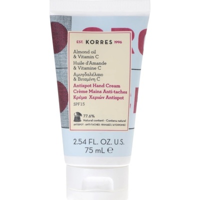 Korres krém na ruce proti pigmentovým skvrnám s vitamínem C a SPF15 75 ml
