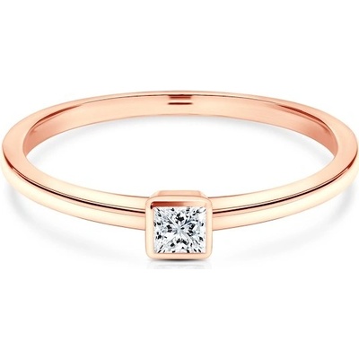 Savicki Zásnubný prsteň Pure ružové zlato diamant PURE P PR 10 D R