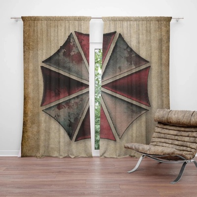 Sablio Závesy Resident Evil Umbrella Corporation Vintage: 2ks 140x250cm