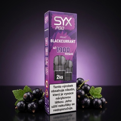 Syx Pod Blackcurrant 16,5 mg 2 x 950 potáhnutí