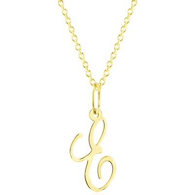 Gemmax Zlatý řetízek s písmenem „E“ GUSYN-42621-36261