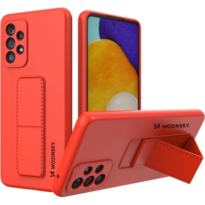 Wozinsky Кейс Wozinsky Kickstand Case Silicone, със стойка, за Samsung Galaxy A73, Червен (9145576247778)