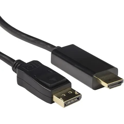 ACT Кабел ACT AK3990, DisplayPort мъжко - HDMI-A мъжко, 1.8 м, Черен, булк опаковка (EWENT-ACT-CAB-AK3990)