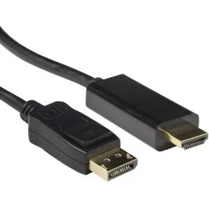 ACT Кабел ACT AK3990, DisplayPort мъжко - HDMI-A мъжко, 1.8 м, Черен, булк опаковка (EWENT-ACT-CAB-AK3990) - xtreme