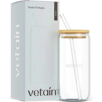Vetain Чаша за напитки с бамбуков капак & сламка - 400 ml - 1 Комп