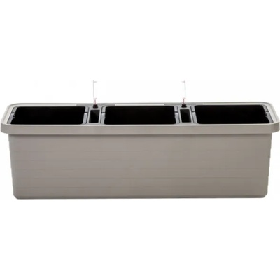 Plastia Саксия с напоителна система Berberis TRIO таупе /Размери на продукт: 117х39х35