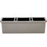 Plastia Саксия с напоителна система Berberis TRIO таупе /Размери на продукт: 117х39х35
