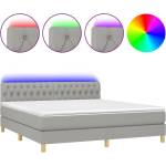  Боксспринг легло с Матрак + Топ матрак и LED, светлосиво, 160x200 см, плат - elemento - 1 000,00 лв
