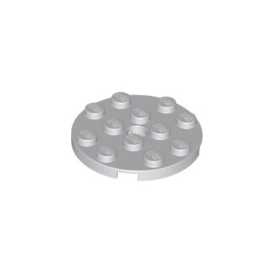 Lego 60474 Light Bluish Gray Plate, Round 4 x 4 with Hole