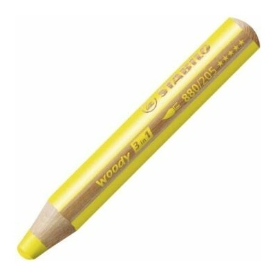 Stabilo Pastelka STABILO woody 3 v 1 barvička vodovka voskovka žlutá 445844