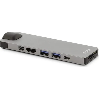 LMP USB-C Compact Dock 4K 8 Port: HDMI, Mini-DP, Ethernet, USB 3.0, SD-microSD, USB-C Space Gray (bm3000)