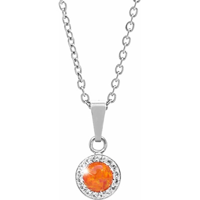 JSB Bijoux Opálek s křišťálovými kameny Swarovski Orange 92300040oran (Ag925/1000, 1,86 g)