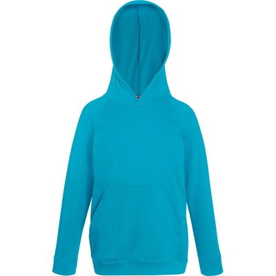 Fruit of the Loom F.O.L. Kids Lightweight Hooded Sweat Azure Blue