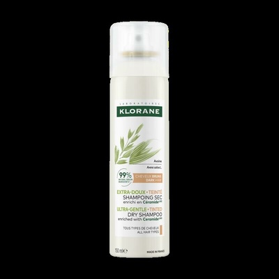Klorane suchý šampon s ovsem na tmavé vlasy 150 ml