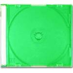  CD-BOX Тънки прозрачни за 1 CD (slim box clear) - Зелена