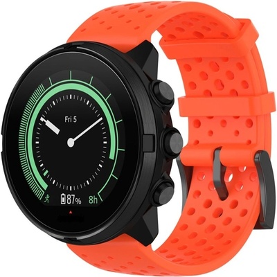 VSECHNONAMOBIL 60146 HOLE Silikonový řemínek pro Suunto 9 / Suunto 7 / Suunto 9 Baro / Suunto Spartan Sport oranžový