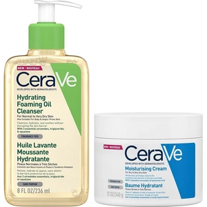 CeraVe Комплект - Измиващо олио и Крем за лице и тяло, 236 ml + 340 g