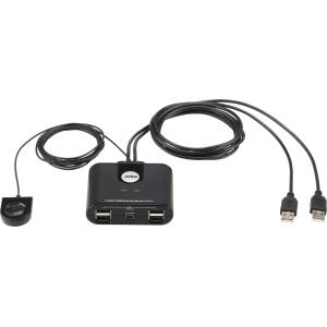 ATEN Превключвател aten us224, 2 компютъра към 4 usb периферни устройства (us224)