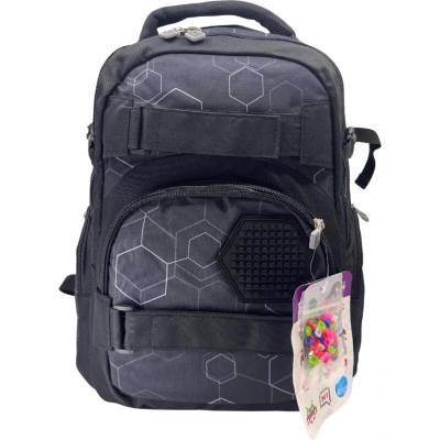 PIXIE CREW Ученическа раница Pixie Crew - Hexa, Black (PXB-38-34)