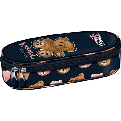 ST.RIGHT Овален ученически несесер St. Right Teddy Bear - С 1 цип (PC01)