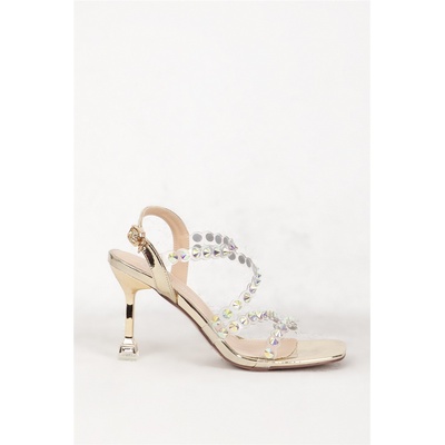 Base Дамски елегантни обувки с ток 469 - Златисти #382030 (382030_Бежов)