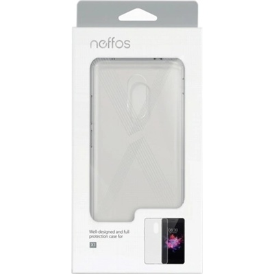 Neffos Калъф за TP-Link Neffos X1, страничен с гръб, пластмаса, Neffos X1-PC-T, прозрачен (X1-PC-T)