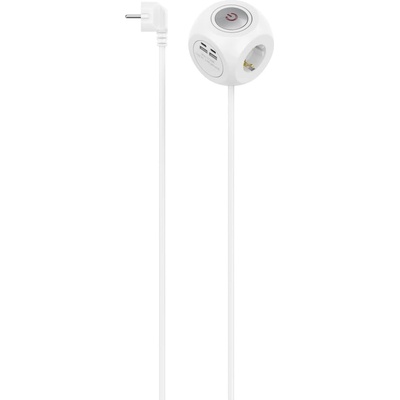Hama РАЗКЛОНИТЕЛ С 3 ГНЕЗДА И 2xusb-a+c С КЛЮЧ 1.4m БЯЛ hama 223195 (hama-223195)