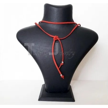 Image 1 of Червено велурено мултифункционално колие