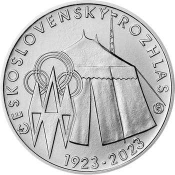 Česká mincovna Strieborná minca 200 Kč Zahájení pravidelného vysílání československého rozhlasu Standard 2023 13 g