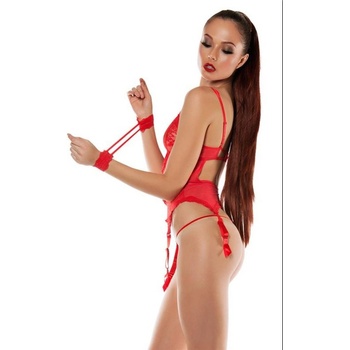 Underwear City Дамски комплект жартиер c18139 - Червен 316223 (316223_Червен)