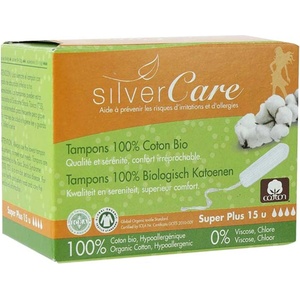 Silver Care Органични тампони Silver Care - Super Plus, 15 броя