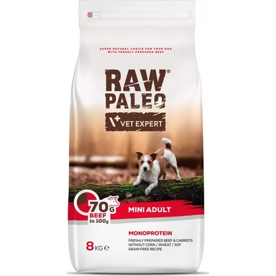 Vet Expert Raw Paleo Adult Dog Mini Beef 8 kg