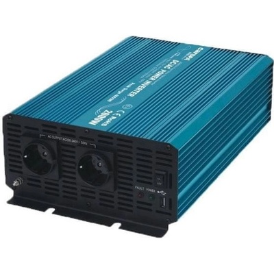 Carspa P2000U-24 24V/230V+USB 2000W, čistá sinusovka