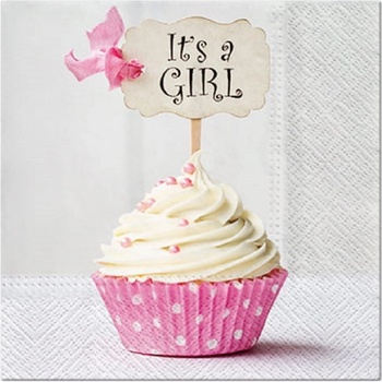 PAW servítky L Pink Cupcake 33X33cm