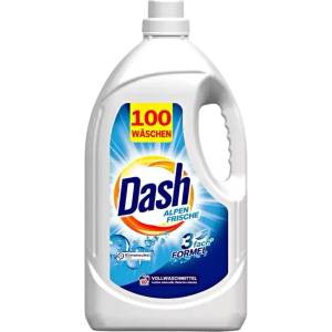 Dash Alpine Fresh течен препарат за бяло и цветно пране 100 пранета