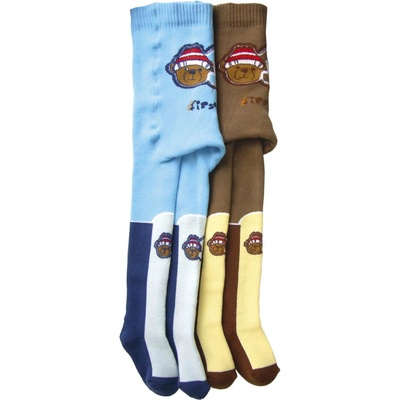 Novia Dětské punčocháče Baby froté ZOO medvídek hnědá