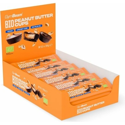 GymBeam BIO Košíčky s arašidovým maslom 12 x 39 g
