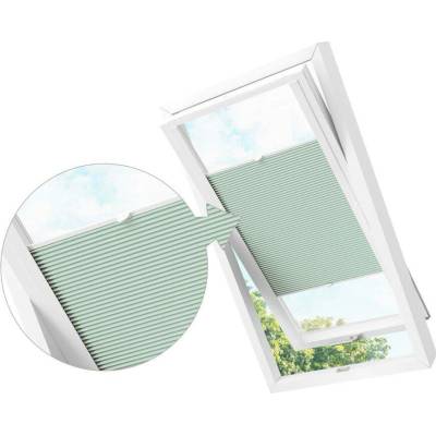 Zebra-shop Zatemňovací Plissé Pro Střešní Okno SV. ZELENÁ PM07 Velux PK08 bílá