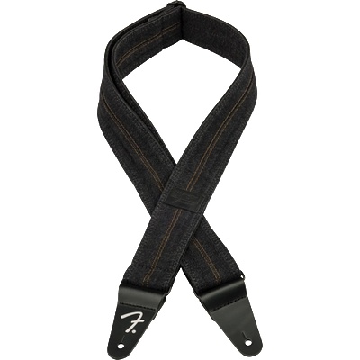 Fender Wrangler® Riveted Denim Strap Black St