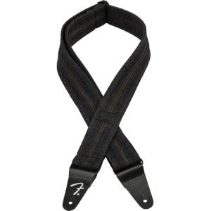 Fender Wrangler® Riveted Denim Strap Black St