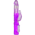 Mokko Toys Мулти-функционален Вибратор със специфични движения "fierce purple" 17 см