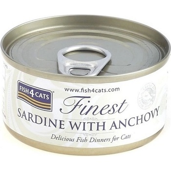 Fish4Cats Finest sardinka s ančovičkami 70 g