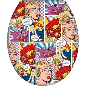 WENKO Лесно затваряща се тоалетна седалка Pop Art, 45 x 37, 5 cm - Wenko (22797100)